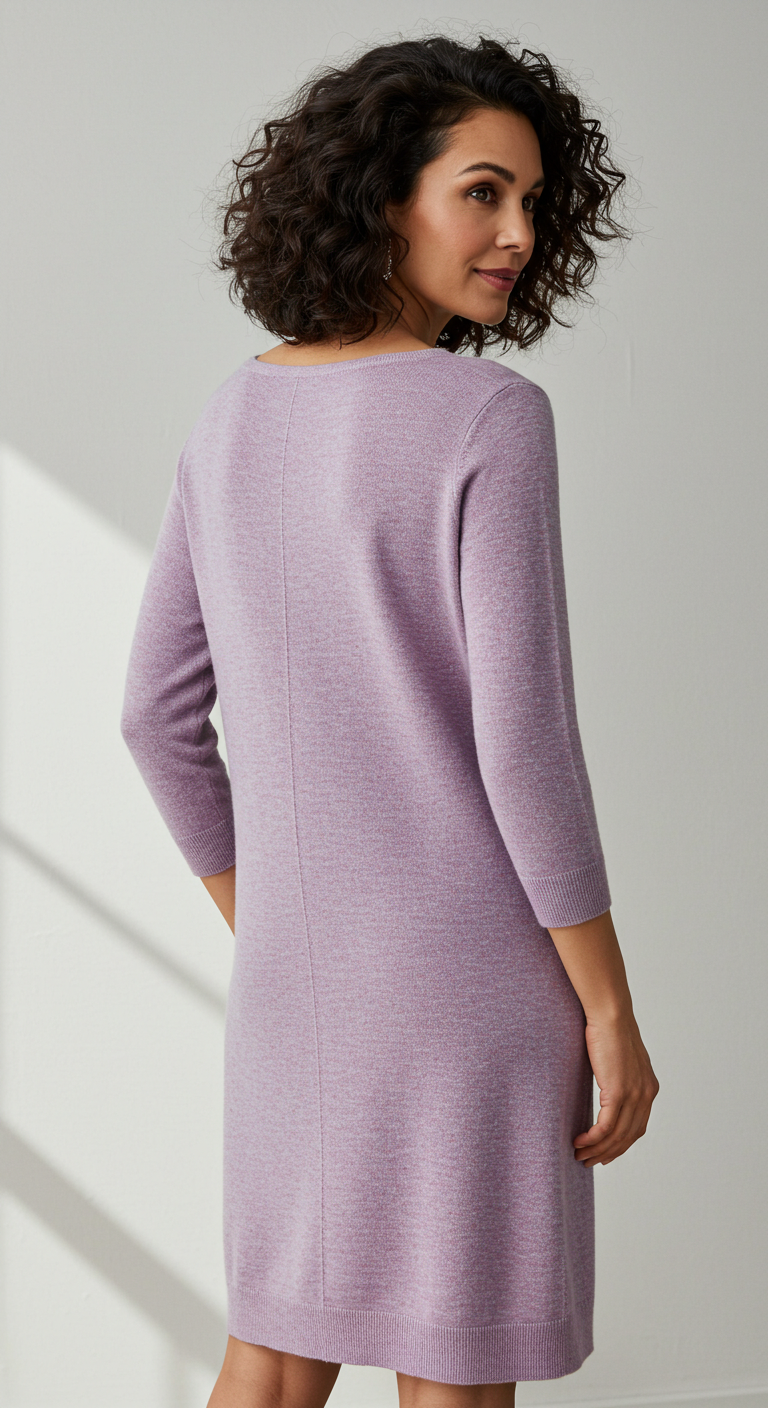 V-Neck Knit Dress for Women