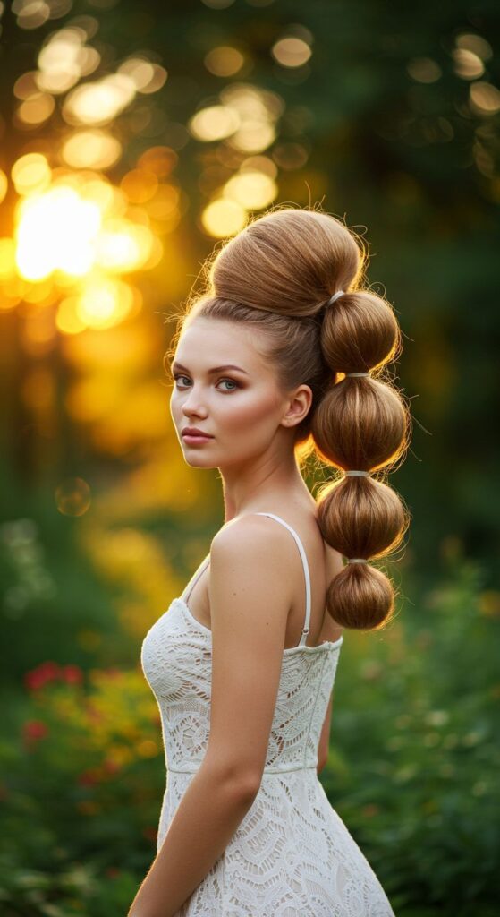 Floating Bubble Ponytail