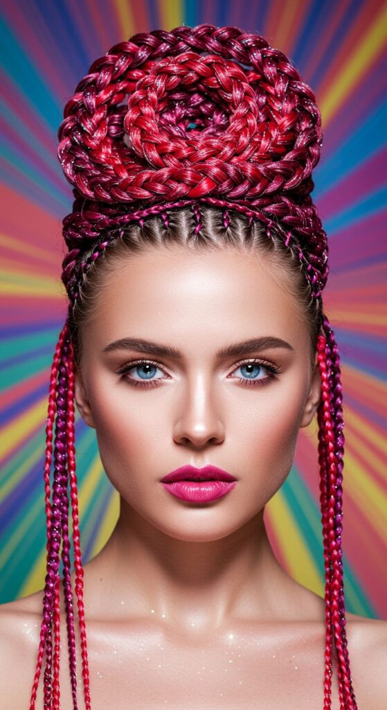 Glitter-Touched Braided Crown