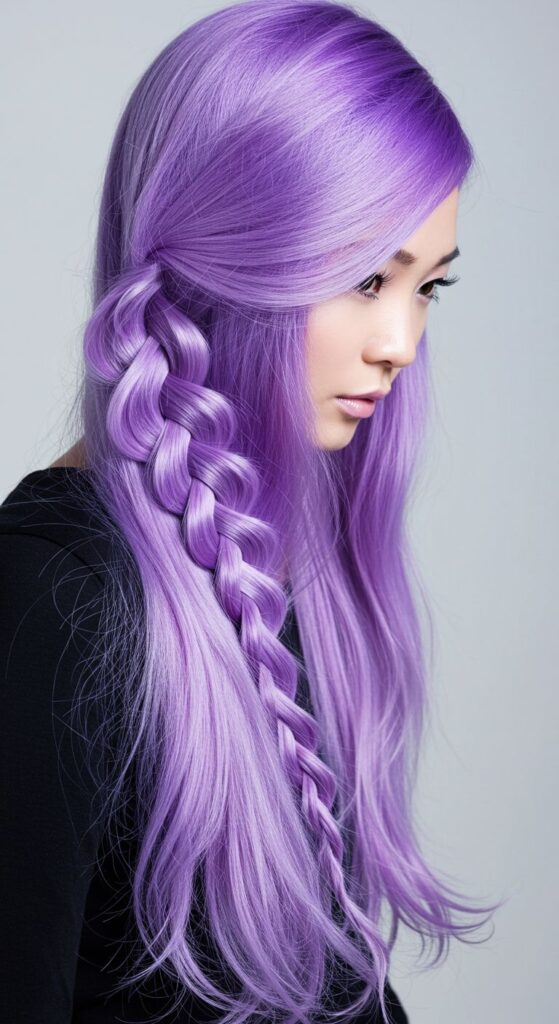 Lavender Waterfall Braid