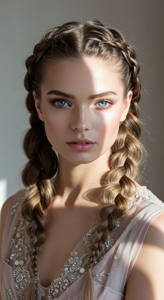 Moonstone Braided Side Pony