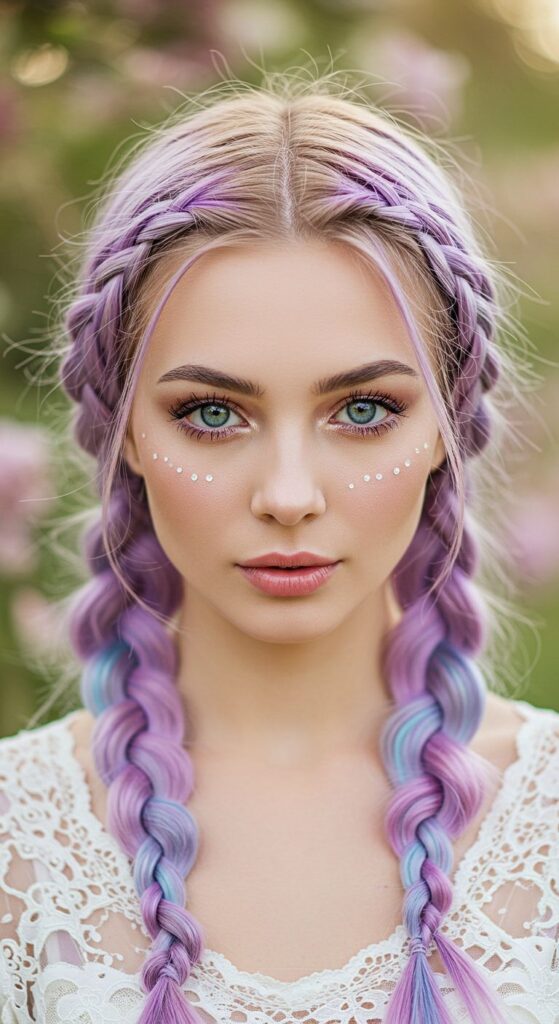 Pastel Braided Pigtails