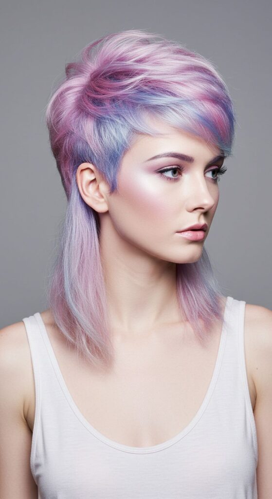 Pastel Foam Pixie Mullet