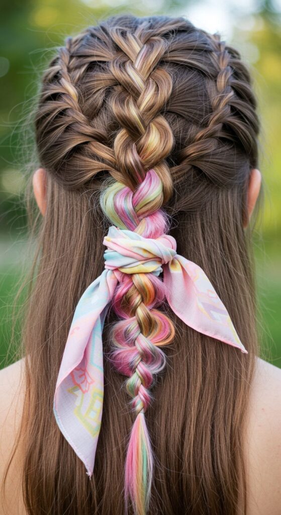 Pastel Scarf Braid