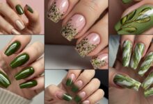 10 Gorgeous Olive Green Nail Styles