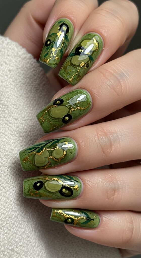 Abstract Olive Art