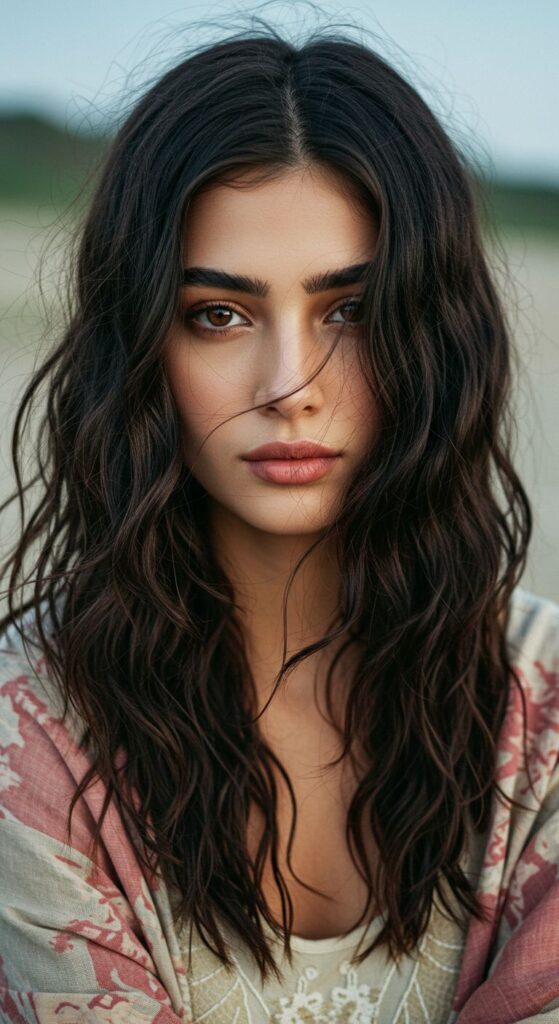 Beachy Waves with Center Part: Casual Chic