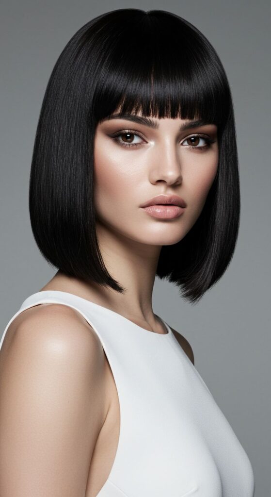 Blunt Cut with Sleek Finish Chic and Confident