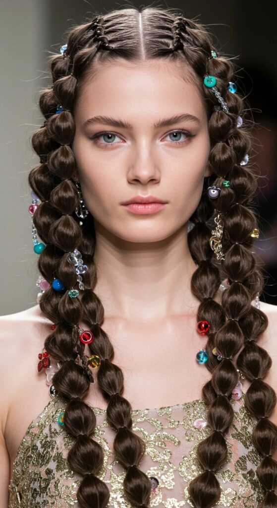 Bubble Braids With Beads or Charms