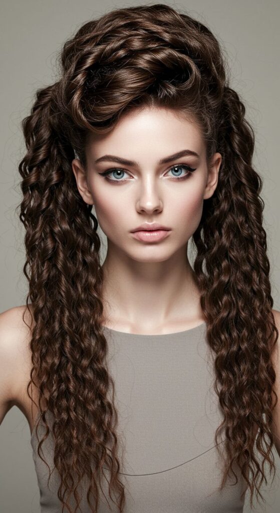 Crimped High Pigtails