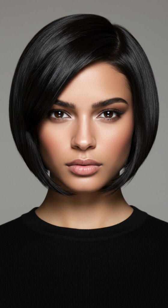 Deep Side Part Bob: Drama with a Twist