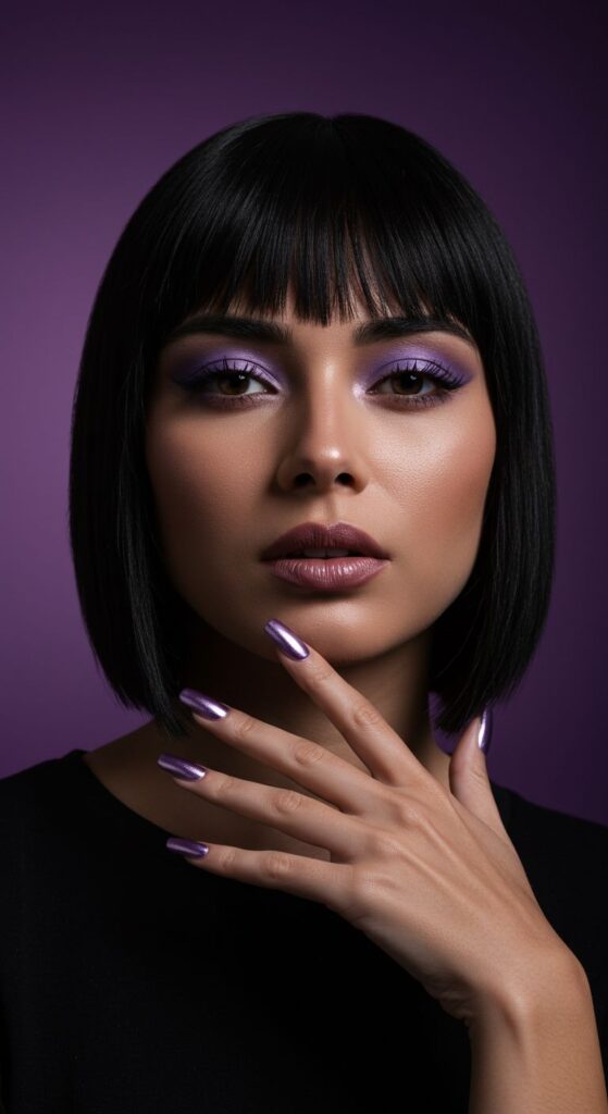 Lavender Metallic Tips