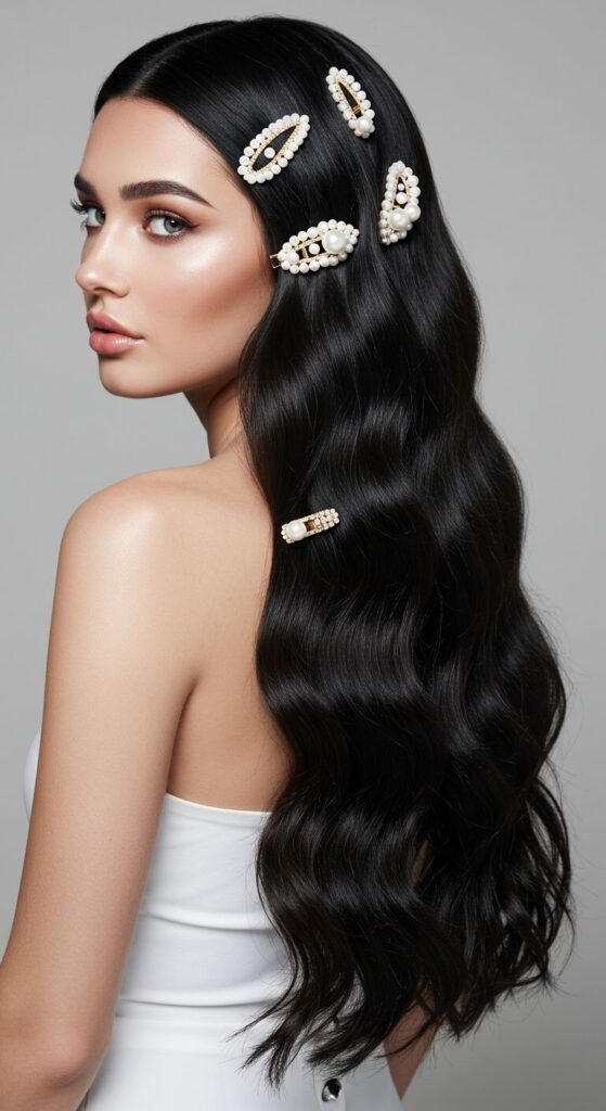 Mermaid Waves With Pearl Clips