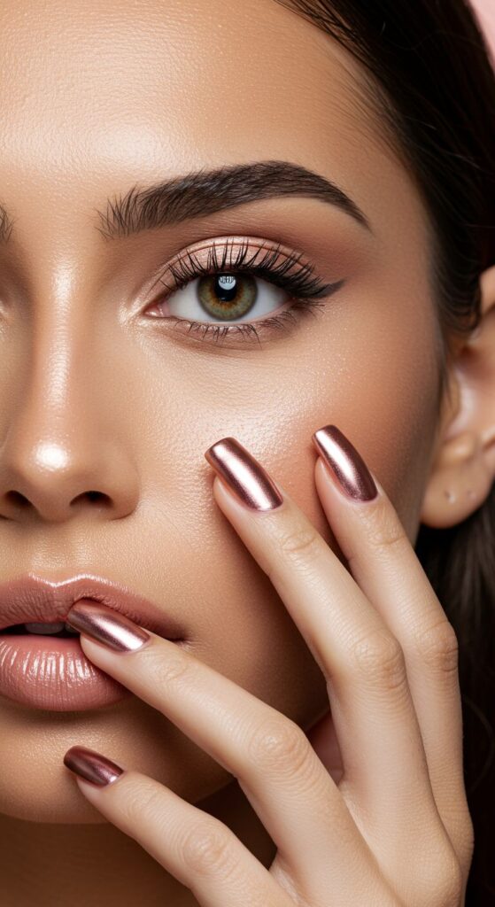 Metallic Dawn Champagne Rose Gold Metallic