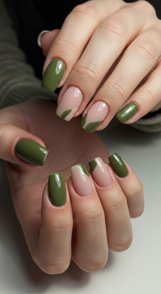 Olive Neutral Color Block
