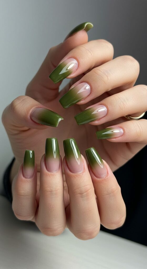 Ombre Olive Fade