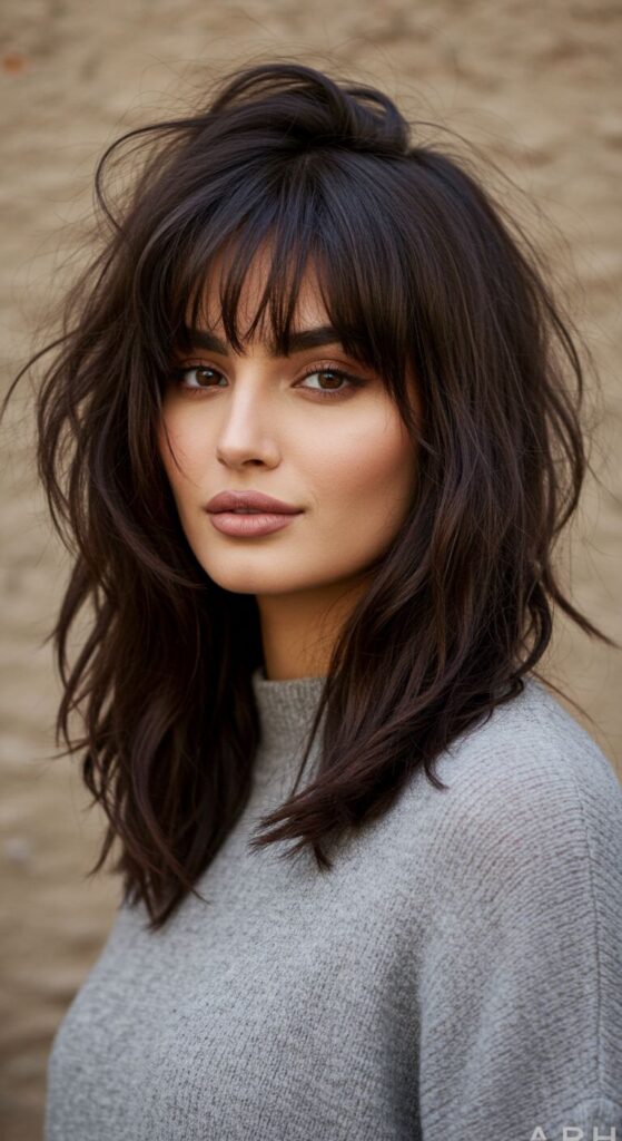 Shag Cut with Bangs: Messy in the Best Way