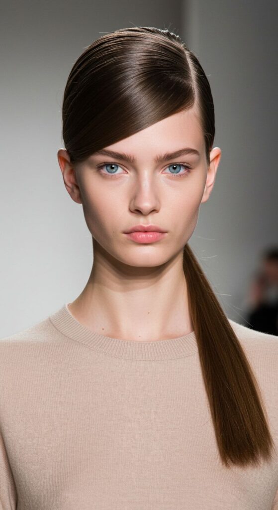 Sleek High Ponytail With Wrap-Around Strand