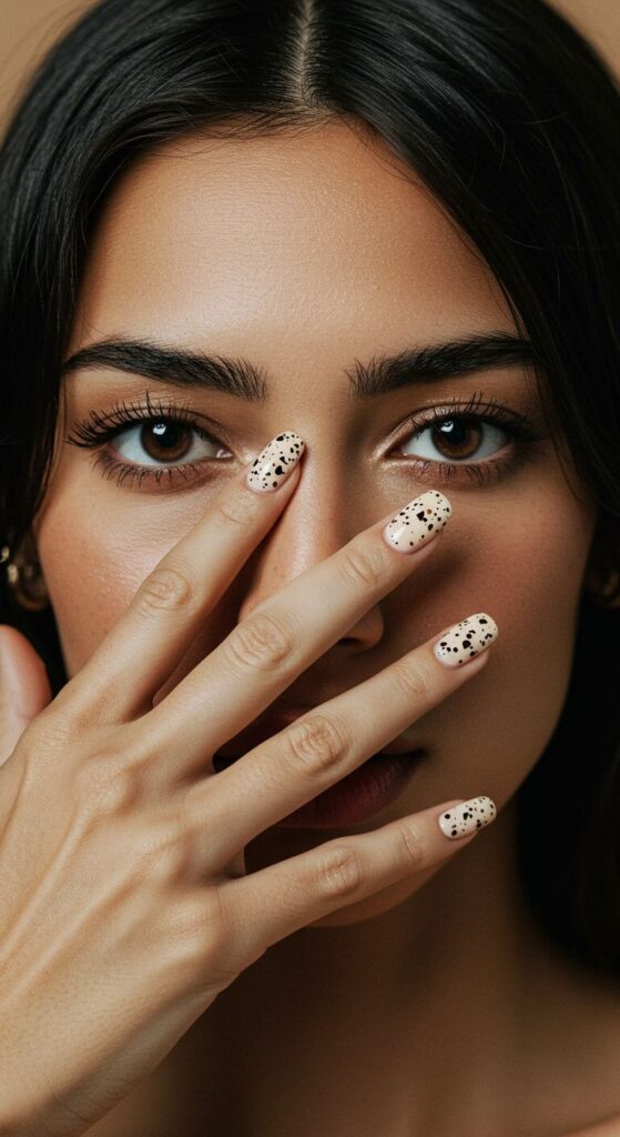 Speckled Eggshell Manicure