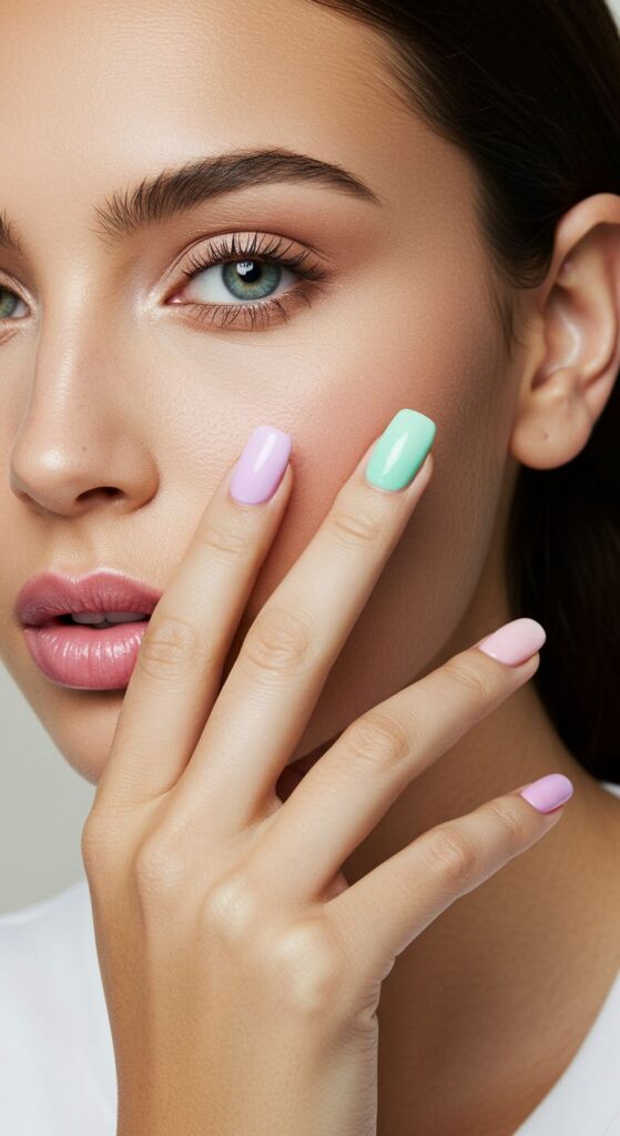 Sweet Pea Ombre Lilac Mint Pale Pink