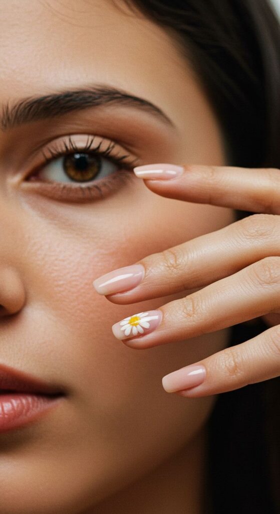 Tiny Daisy Accent on Nude
