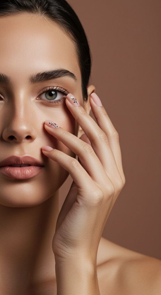 Tiny Floral Accent on Matte Base