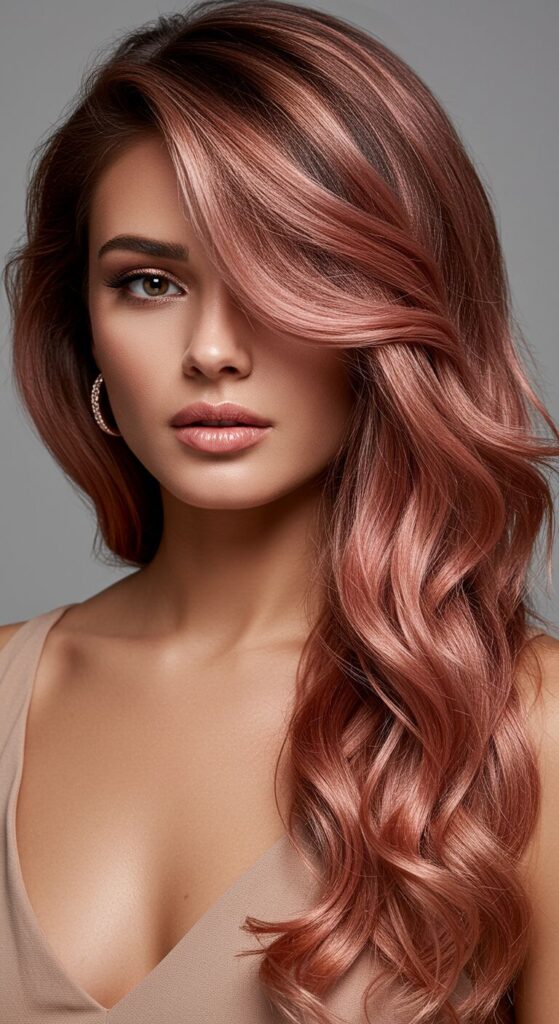 Walnut Brown with Rose-Gold Accents