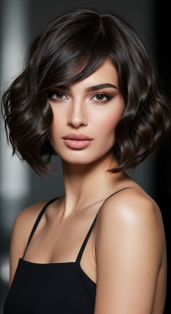Wavy Bob with Middle Part: Effortless Glam