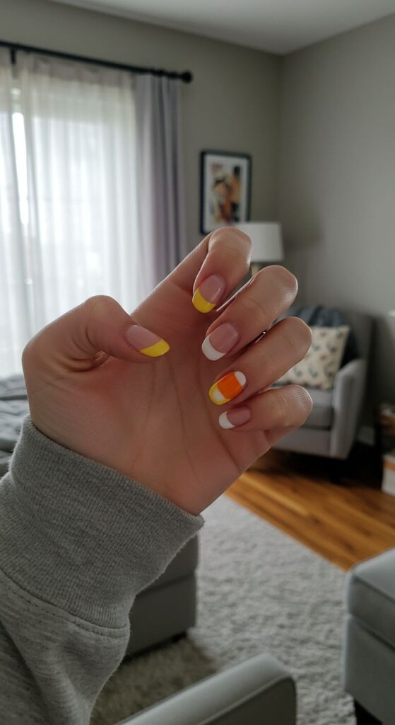 Candy Corn Tips Nail