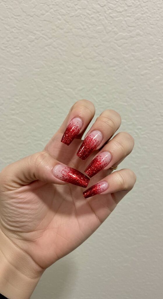 Glitter Red Ombre