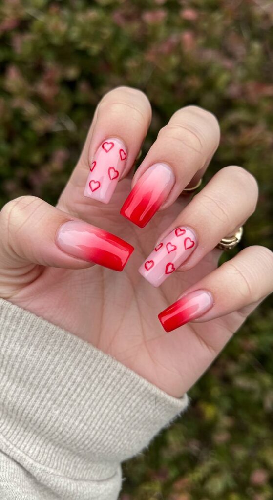 Valentine’s Ombre with Hearts